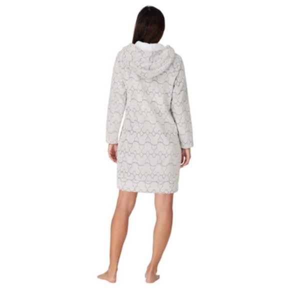 ✅Mickey Mouse Gray Faux Fur Hoodie Disney Long sleeve Pullover Tunic Women’s M - Picture 3 of 13